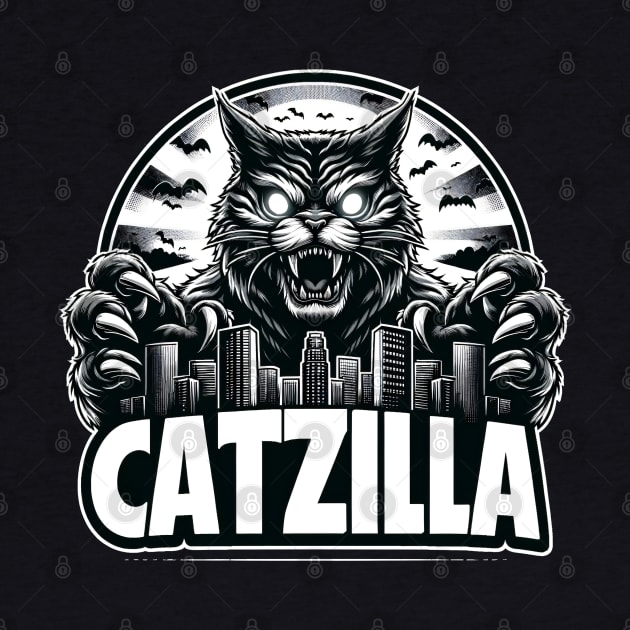 Catzilla by Tshirt Samurai